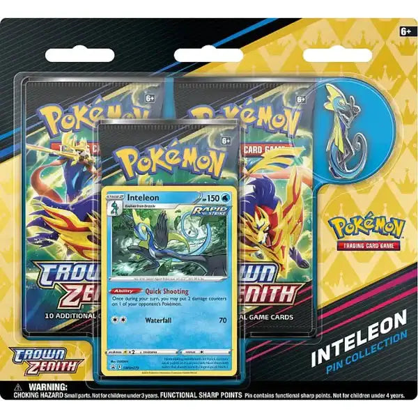 Pokémon TCG: Crown Zenith Inteleon Pin Collection Pokémon TCG Pokémon 