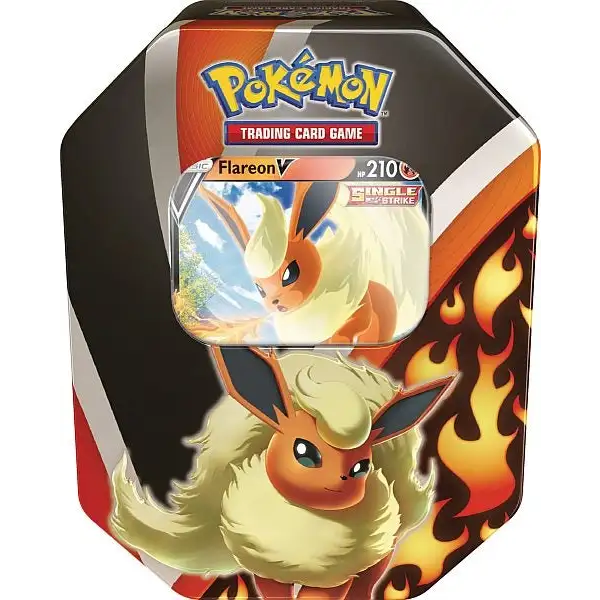 Pokémon TCG: Eevee Evolutions Tin (flere varianter) Pokémon Tin Matraws Shop Flareon V 