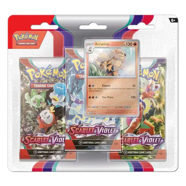 Pokémon TCG: Scarlet & Violet 3-Pack Blister - Arcanine