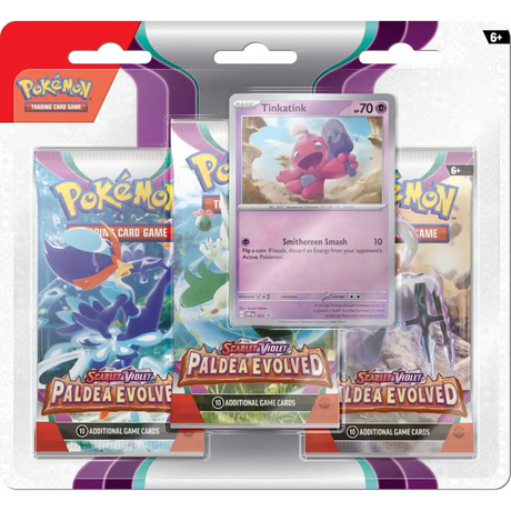 Pokémon TCG: Scarlet & Violet Paldea Evolved - 3-Pack Blister - Tinkatink Samlekort Pokémon 