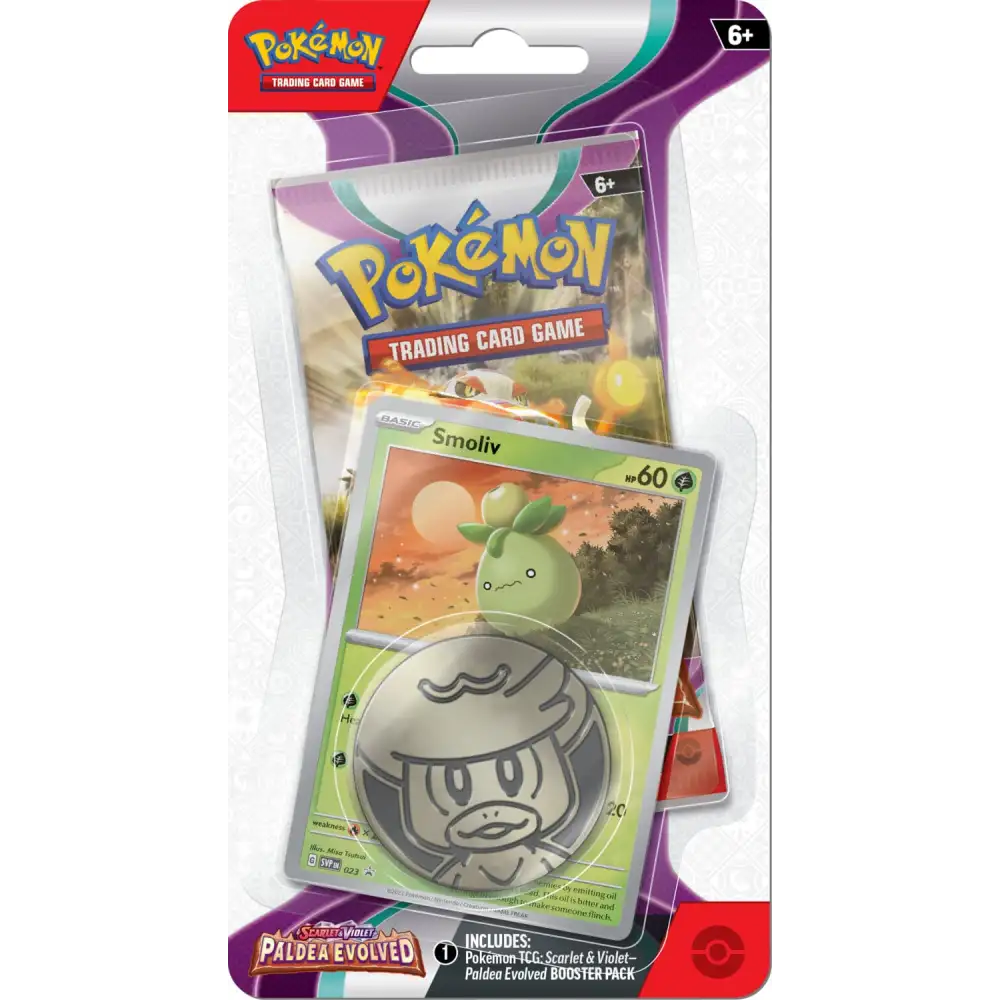 Pokémon TCG: Scarlet & Violet Paldea Evolved - Checklane Blister - Smoliv Samlekort Pokémon 