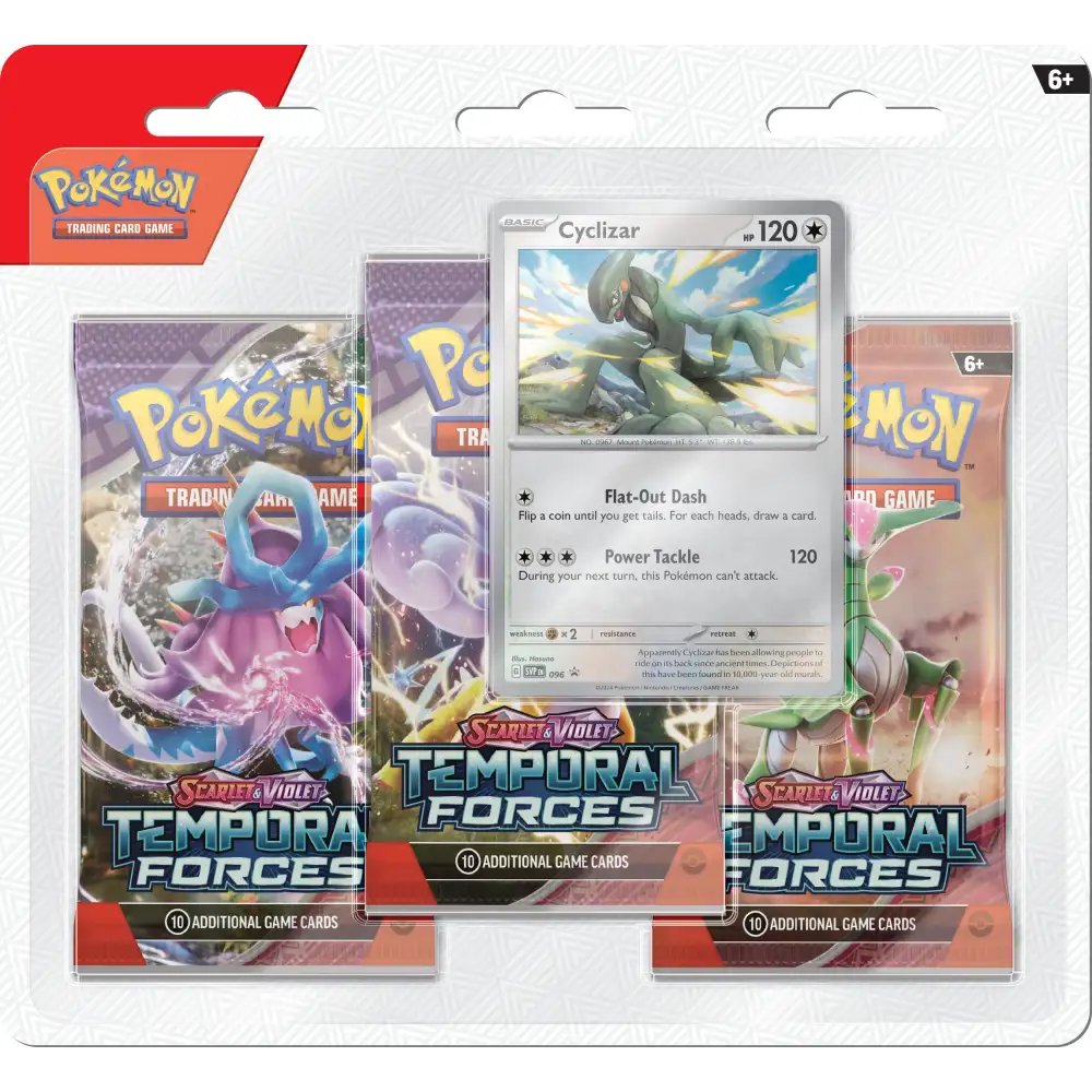 Pokémon TCG: Scarlet & Violet: Temporal Forces 3-Pack Blister - Cyclizar