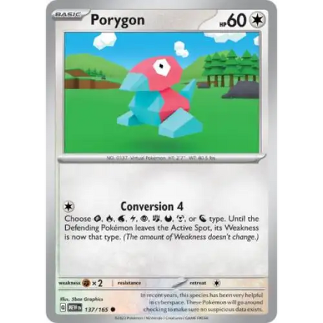 Porygon - 137/165 - Enkeltkort