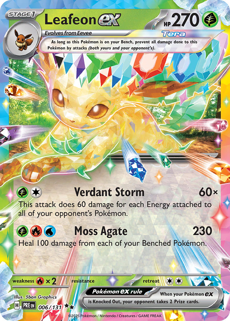 Leafeon ex - Prismatic Evolutions (Double Rare) [006] Kortspil