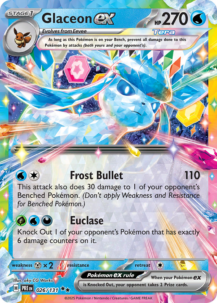 Glaceon ex - Prismatic Evolutions (Double Rare) [026] Kortspil