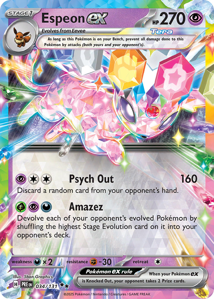 Espeon ex - Prismatic Evolutions (Double Rare) [034] Kortspil