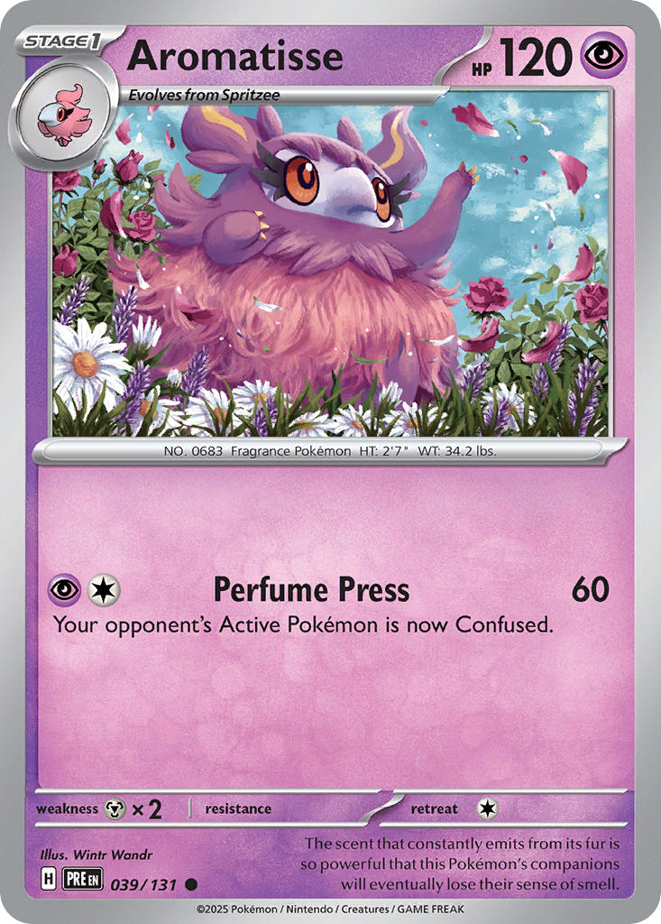 Aromatisse⁣ - Prismatic Evolutions⁣ (Common)⁣ [039] English / Near Mint / Reverse-Holo Normal