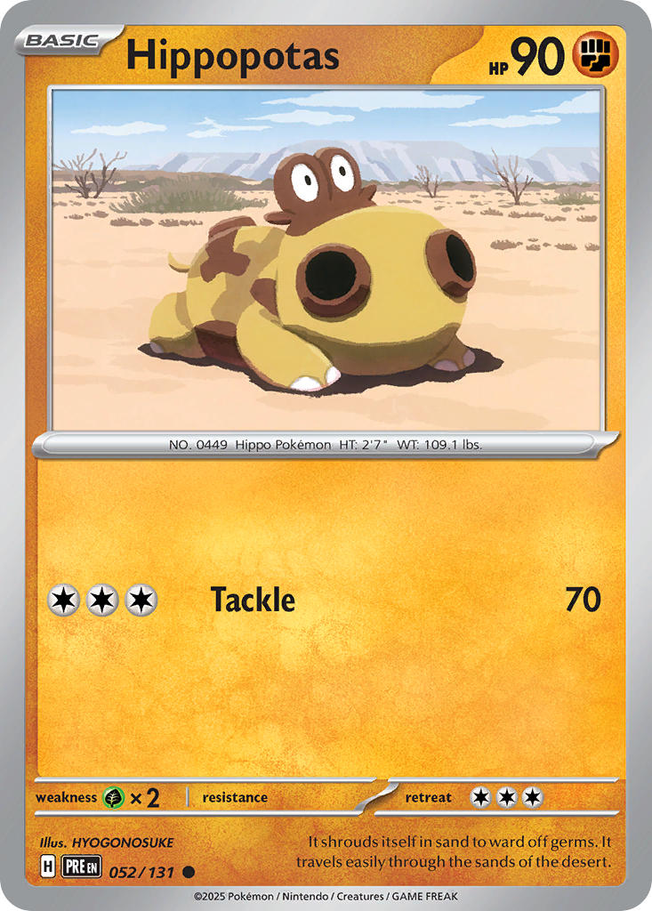 Hippopotas - Prismatic Evolutions (Common) [052] Kortspil
