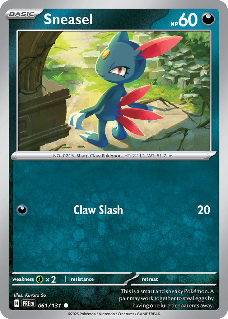 Sneasel - Prismatic Evolutions (Common) [061] Kortspil