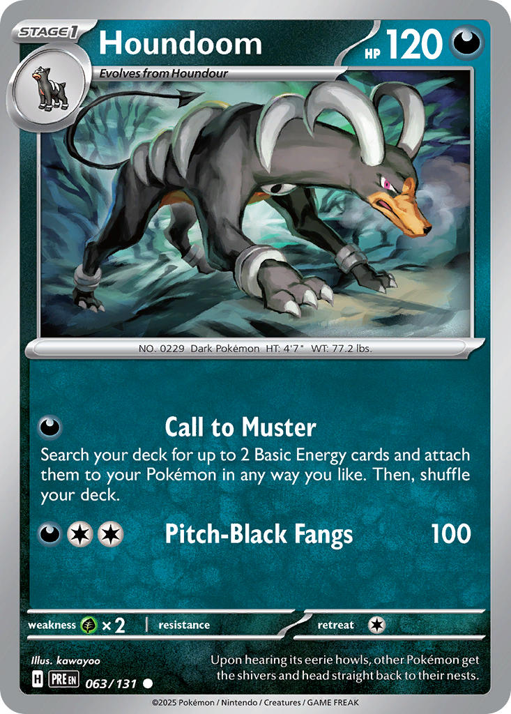 Houndoom - Prismatic Evolutions (Common) [063] Kortspil