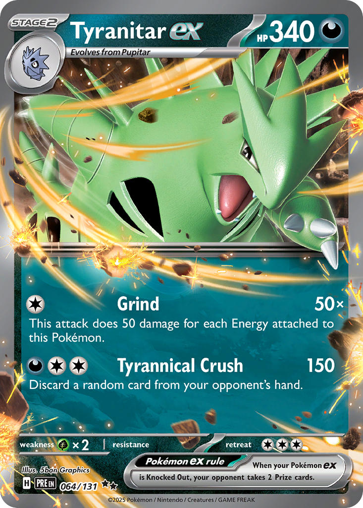 Tyranitar ex⁣ - Prismatic Evolutions⁣ (Double Rare)⁣ [064] English / Near Mint / Normal