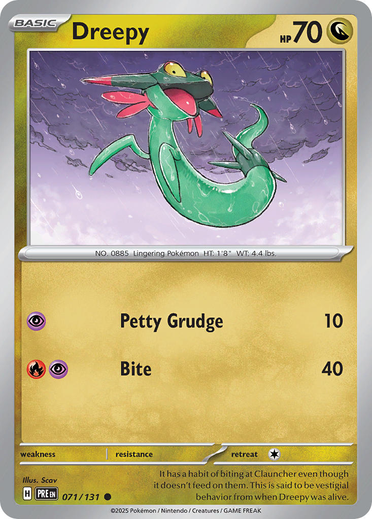Dreepy⁣ - Prismatic Evolutions⁣ (Common)⁣ [071] English / Near Mint / Reverse-Holo Normal