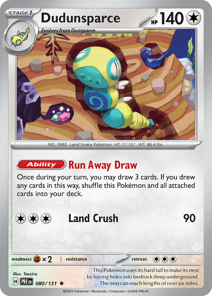 Dudunsparce⁣ - Prismatic Evolutions⁣ (Rare)⁣ [080]