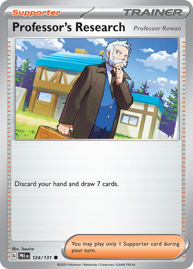 Professor's Research - Professor Rowan⁣ - Prismatic Evolutions⁣ (Common)⁣ [124] English / Near Mint / Reverse-Holo Normal