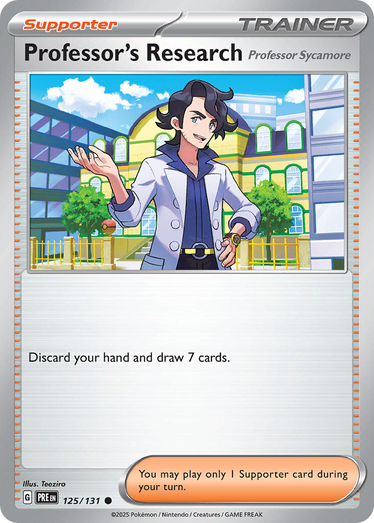 Professor's Research - Professor Sycamore⁣ - Prismatic Evolutions⁣ (Common)⁣ [125] English / Near Mint / Reverse-Holo Normal