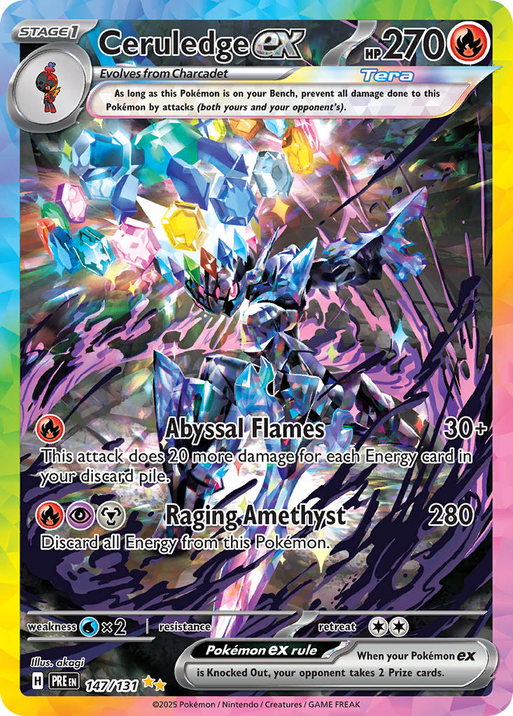 Ceruledge ex⁣ - Prismatic Evolutions⁣ (Special Illustration Rare)⁣ [147] English / Near Mint / Normal