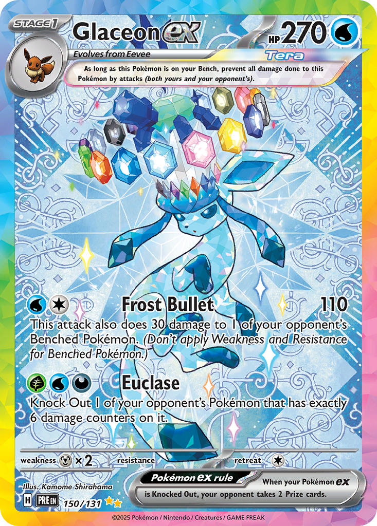 Glaceon ex⁣ - Prismatic Evolutions⁣ (Special Illustration Rare)⁣ [150] English / Excellent / Normal