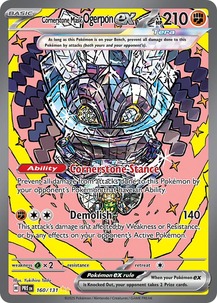 Cornerstone Mask Ogerpon ex⁣ - Prismatic Evolutions⁣ (Special Illustration Rare)⁣ [160] English / Near Mint / Normal