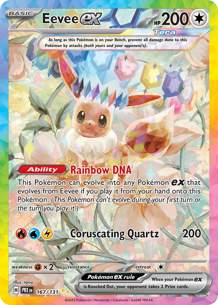Eevee ex⁣ - Prismatic Evolutions⁣ (Special Illustration Rare)⁣ [167] English / Near Mint / Normal
