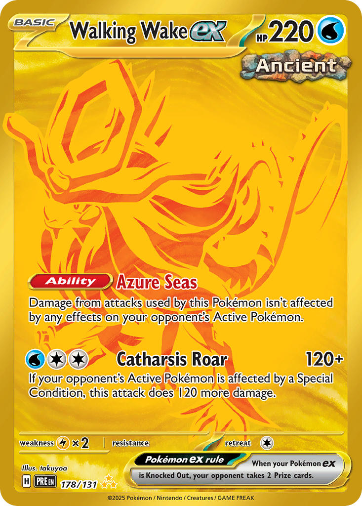 Walking Wake ex⁣ - Prismatic Evolutions⁣ (Secret Rare)⁣ [178] English / Near Mint / Normal