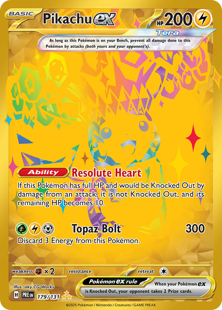 Pikachu ex⁣ - Prismatic Evolutions⁣ (Secret Rare)⁣ [179] English / Near Mint / Normal
