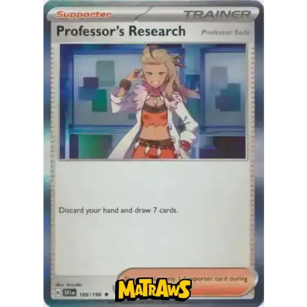 Professor's Research - Holo - 189/198 Enkeltkort Scarlet & Violet Base Set 