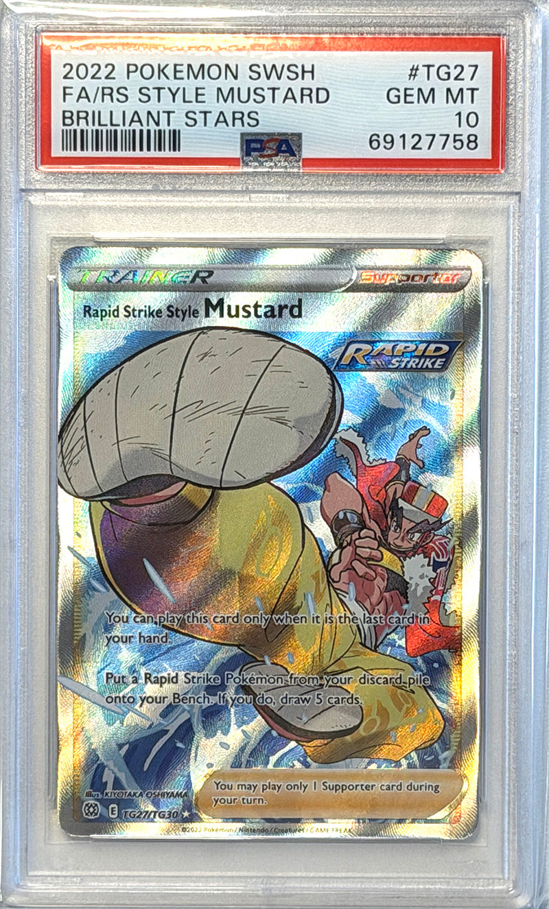 Rapid Strike Style Mustard #TG27 - Brilliant Stars - Ultra Rare - PSA 10 - forside