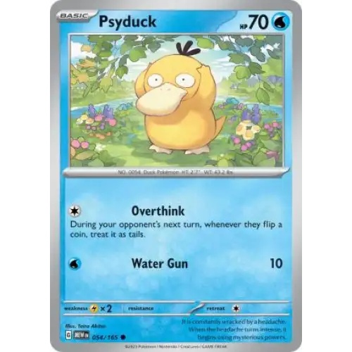 Psyduck - 054/165 - Enkeltkort