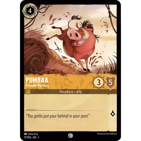 Pumbaa - Friendly Warthog (Common) - 17/204 - Disney