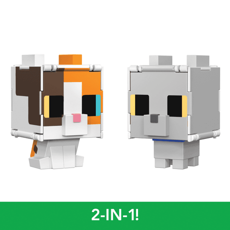 Flippin' Figs: Minecraft Mob Head - Calico Cat/British Shorthair Cat