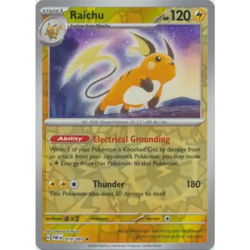 Raichu - Reverse - 019/091 - Enkeltkort