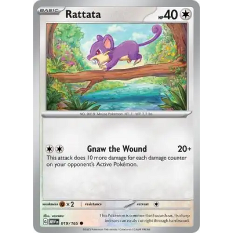 Rattata - 019/165 - Enkeltkort