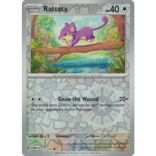 Rattata - Reverse - 019/165 - Enkeltkort
