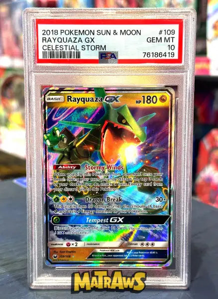 Køb Rayquaza Gx 109168 Celestial Storm Psa 10 Hos Matrawsdk 