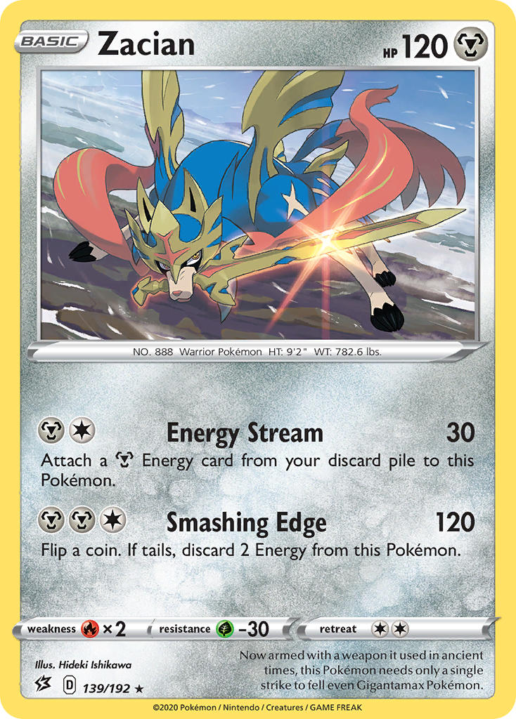 Zacian⁣ - Rebel Clash⁣ (Rare)⁣ [139]