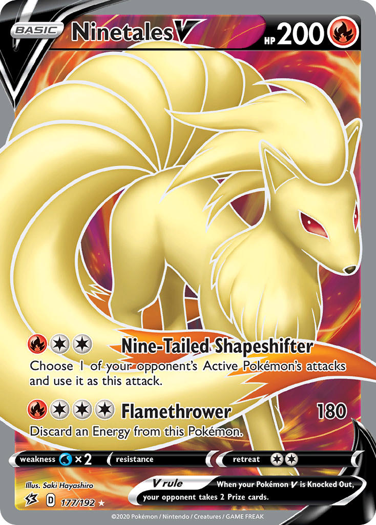 Ninetales V⁣ - Rebel Clash⁣ (Ultra Rare)⁣ [177] English / Near Mint / Normal