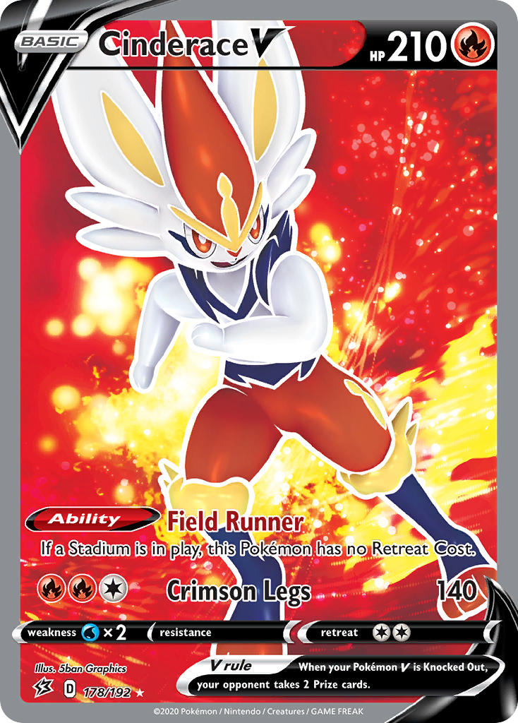 Cinderace V⁣ - Rebel Clash⁣ (Ultra Rare)⁣ [178] English / Near Mint / Normal