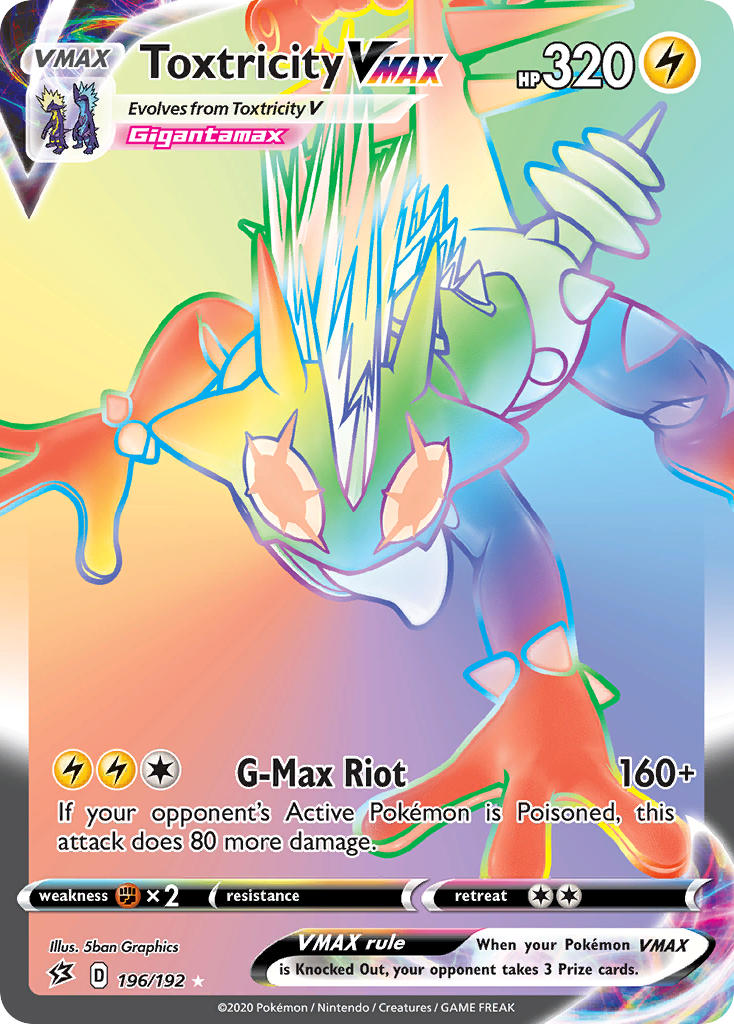 Toxtricity VMAX⁣ - Rebel Clash⁣ (Secret Rare)⁣ [196] English / Near Mint / Normal