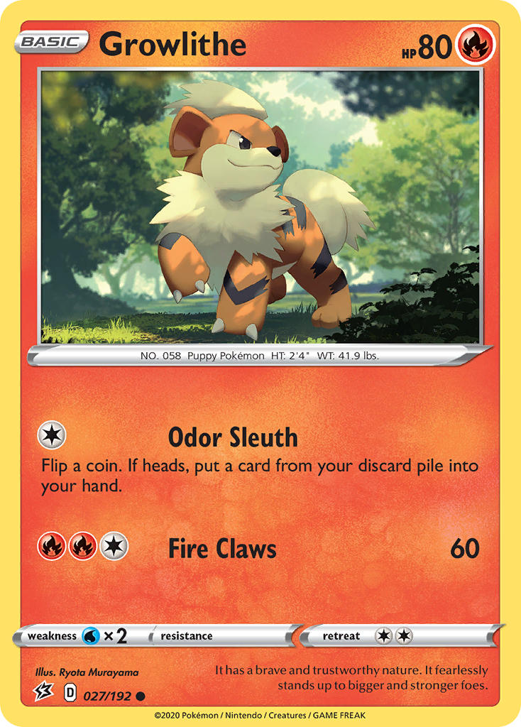 Growlithe⁣ - Rebel Clash⁣ (Common)⁣ [27] English / Near Mint / Normal