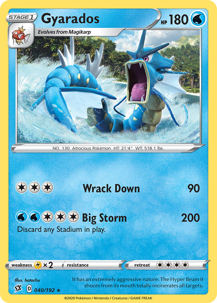 Gyarados⁣ - Rebel Clash⁣ (Holo Rare)⁣ [40] English / Near Mint / Normal