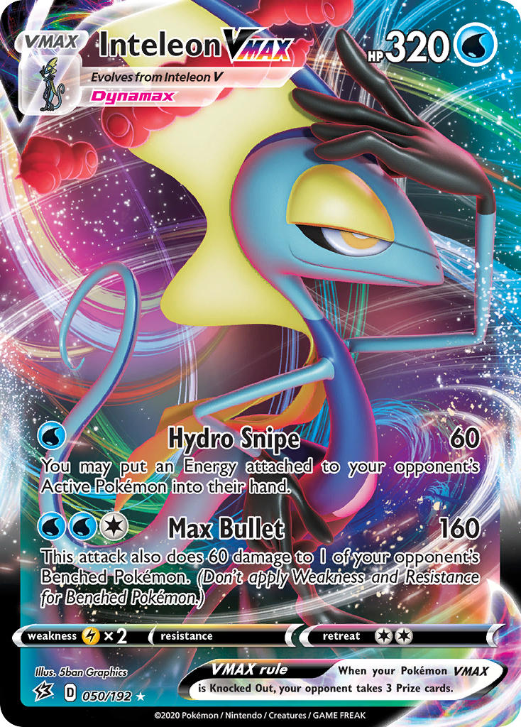 Inteleon VMAX⁣ - Rebel Clash⁣ (Ultra Rare)⁣ [50] English / Light Played / Normal