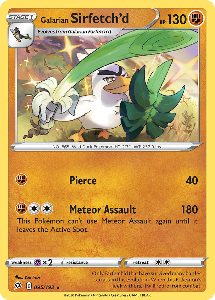 Galarian Sirfetch'd⁣ - Rebel Clash⁣ (Holo Rare)⁣ [95] English / Near Mint / Normal