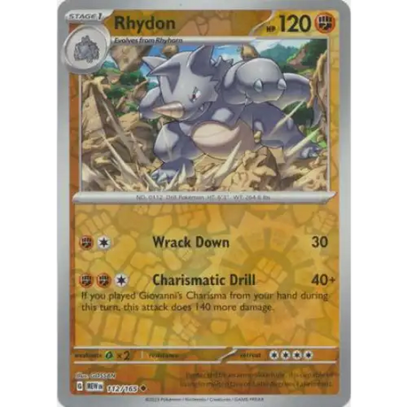 Rhydon - Reverse -112/165 - Enkeltkort