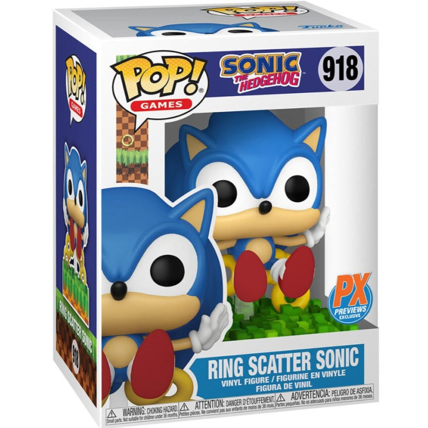 Funko POP! - Sonic the Hedgehog: Ring Scatter Sonic (PX Previews Exclusive) #918