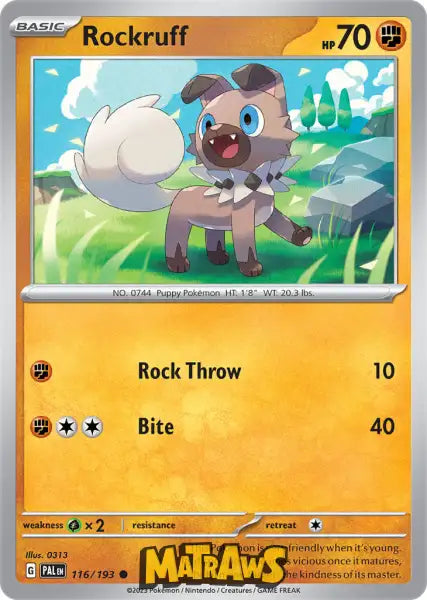 Rockruff - 116/193 Enkeltkort