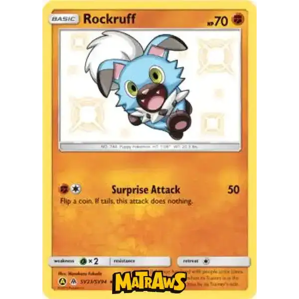 Rockruff - Shiny - SV23/SV94 Enkeltkort Hidden Fates 