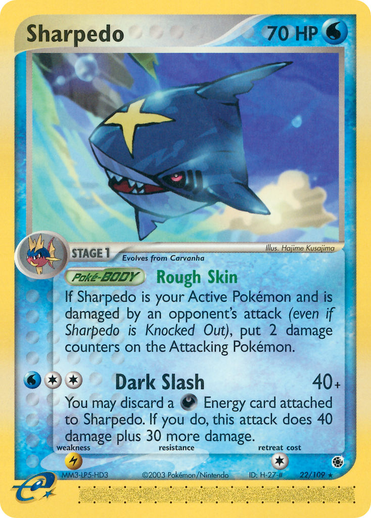Sharpedo⁣ - EX Ruby & Sapphire⁣ (Rare)⁣ [22] English / Light Played / Normal