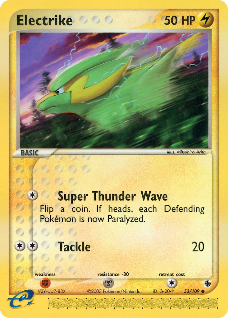 Electrike (Super Thunder Wave)⁣ - EX Ruby & Sapphire⁣ (Common)⁣ [53] English / Near Mint / Normal