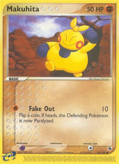 Makuhita⁣ - EX Ruby & Sapphire⁣ (Common)⁣ [58] English / Light Played / Reverse-Holo Normal