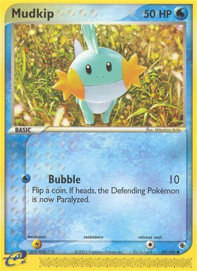 Mudkip⁣ - EX Ruby & Sapphire⁣ (Common)⁣ [59] English / Near Mint / Reverse-Holo Normal
